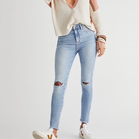 Free People Raw High Rise Jegging Size 26 - Picture 6 of 8